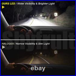 5-3/4 Stock Glass Metal Headlight 18/24w 6k LED H4 Lamp Light Bulb Headlamp SET