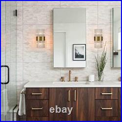 Clear Glass Wall Sconces Set Of Two Titanium Gold Wall Light Fixtures Modern Cry