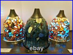 Handmade Color-Changing 3-Glass Pendant Light Set RED CORAL SEA