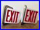 Featured image attached to Set Of 2 True Vintage Triangle Exit Signs Light Fixtures Frosted Glass