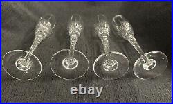 VNTG Mikasa Artic Lights Crystal Champagne Flutes 103/4 Inches Blown Glass Set/4